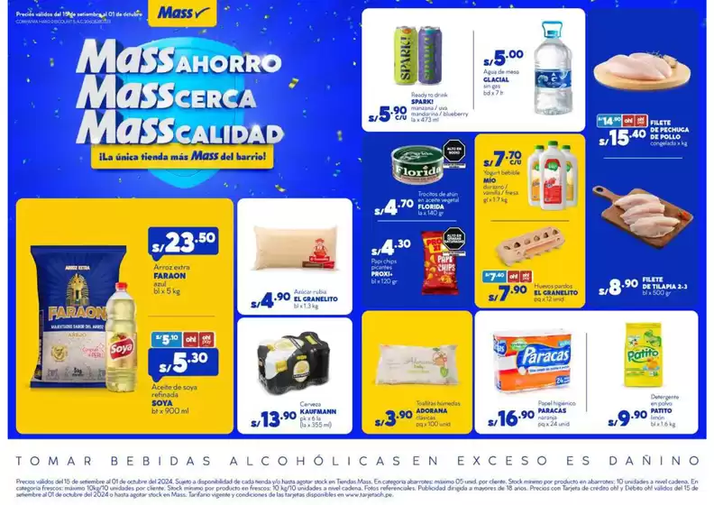 Catálogo Mass | Mass ahorro, Mass cerca, Mass Calidad | 2024-09-16T00:00:00.000Z - 2024-10-01T00:00:00.000Z