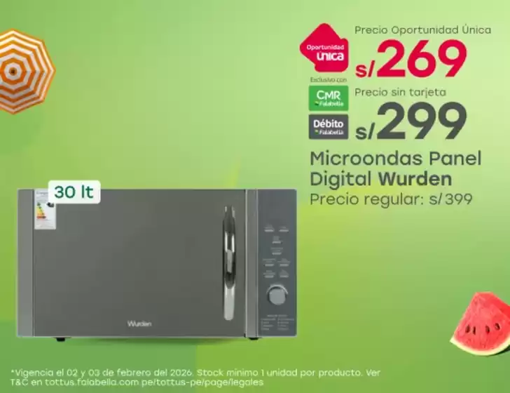 Catálogo Tottus en Lurín | Grandes descuentos en productos seleccionados | 2026-02-02T00:00:00.000Z - 2026-02-03T00:00:00.000Z