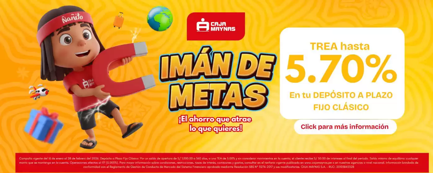 Catálogo Caja Maynas | Capsula del tiempo | 2026-02-09T00:00:00.000Z - 2026-02-28T00:00:00.000Z