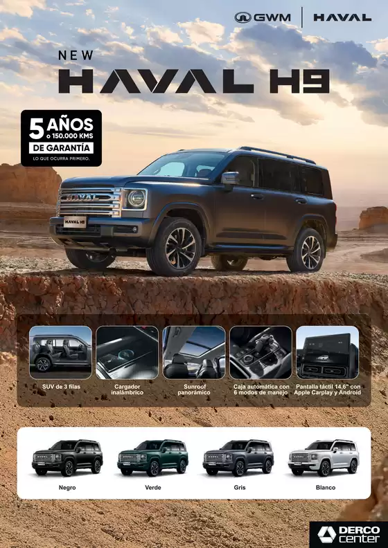 Catálogo Derco | Haval Haval H9 HAVAL H9 2026 | 2026-02-11T00:00:00.000Z - 2026-12-31T00:00:00.000Z
