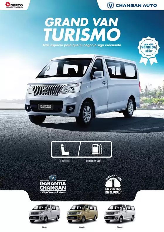 Catálogo Derco | Changan Grand VAN Turismo 1.5L 11 Asientos 2025 | 2026-02-11T00:00:00.000Z - 2026-12-31T00:00:00.000Z