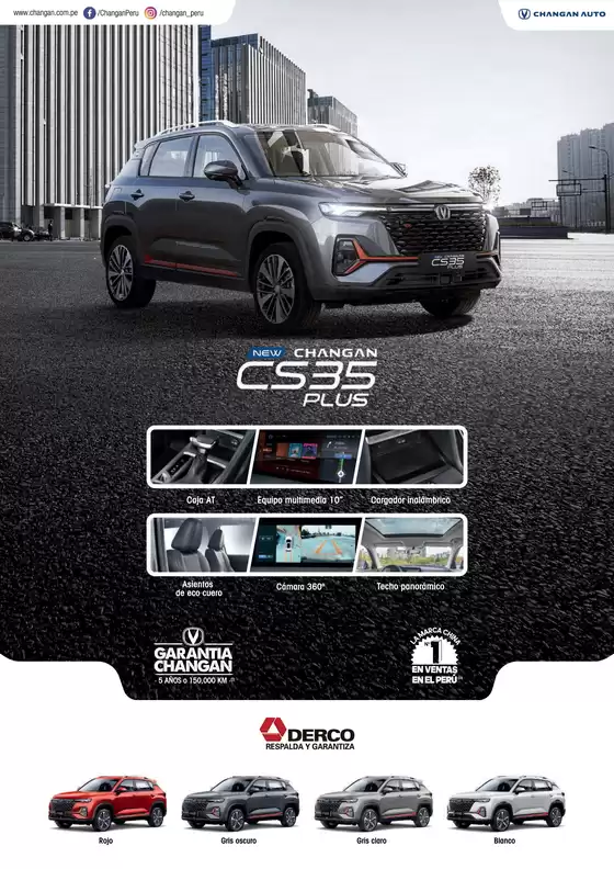 Catálogo Derco en Huaraz | Changan New CS35 Plus CONFORT 1.4 AT 2WD 2025 | 2026-02-11T00:00:00.000Z - 2026-12-31T00:00:00.000Z