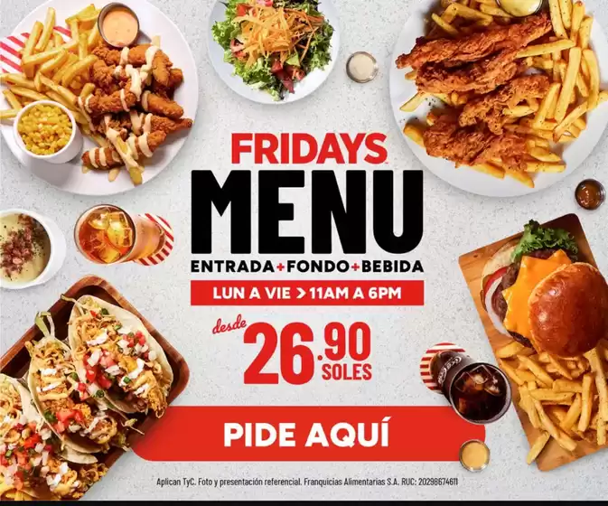 Catálogo TGI Friday's | Fridays Menu | 2026-02-20T00:00:00.000Z - 2026-02-27T00:00:00.000Z