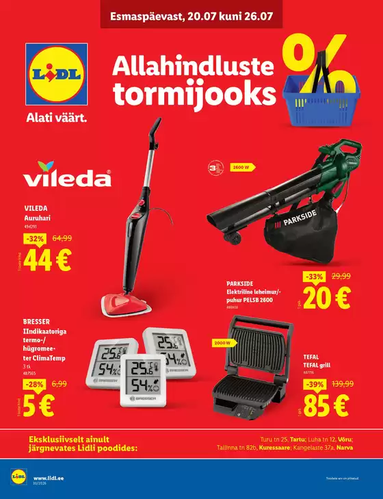 Lidl kliendileht linnas Maardu | Ainult valitud Lidli poodides | 2026-07-20T00:00:00.000Z - 2026-07-26T00:00:00.000Z
