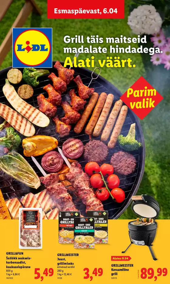Lidl kliendileht | Esmaspäevast 6.04 | 2026-04-06T00:00:00.000Z - 2026-08-31T00:00:00.000Z