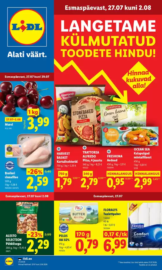Lidl kliendileht linnas Sapi | 27.072.08 | 2026-07-27T00:00:00.000Z - 2026-08-02T00:00:00.000Z