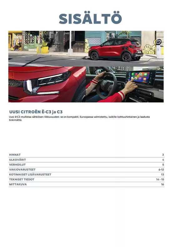 Citroën UUSI ë-C3 JA C3.