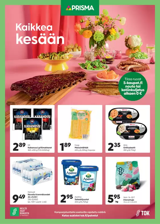 Prisma -luettelo, Vantaa | TOK Prisma 16.-20.7. | 2025-07-16T00:00:00.000Z - 2025-07-20T00:00:00.000Z