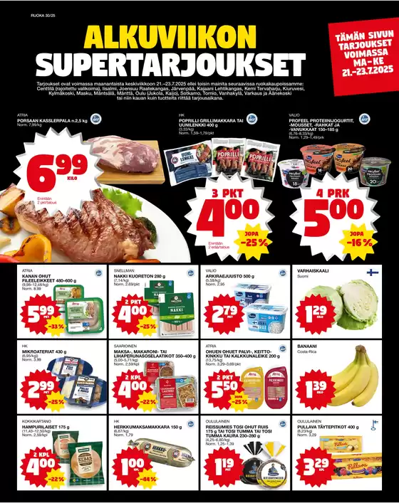 Tokmanni -luettelo, Heinola | Ruokasanomat | 2025-07-21T00:00:00.000Z - 2025-07-23T00:00:00.000Z