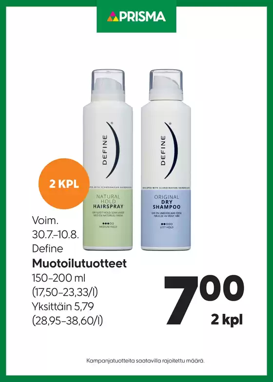 Prisma Muotoilutuotteet 30.7.–10.8.