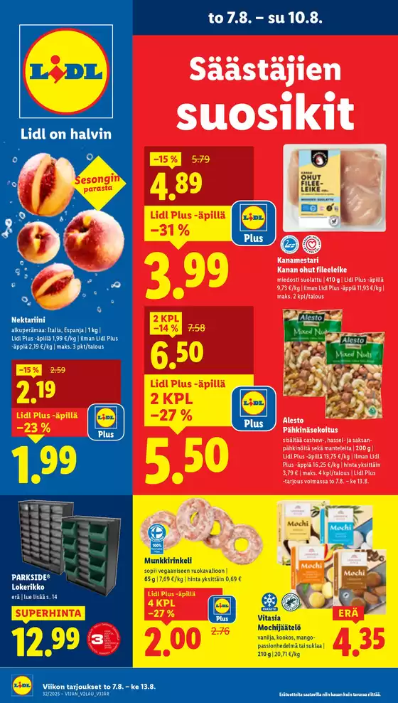 Lidl -luettelo, Kitee | Houkuttelevia erikoistarjouksia kaikille | 2025-08-04T00:00:00.000Z - 2025-08-13T00:00:00.000Z