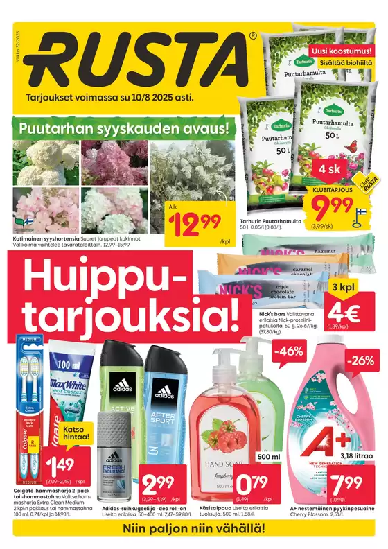 Rusta -luettelo, Kitee | Rusta tarjoukset | 2025-08-04T00:00:00.000Z - 2025-08-10T00:00:00.000Z
