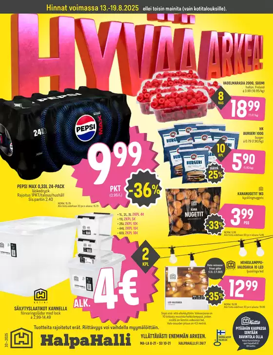HalpaHalli tarjoukset