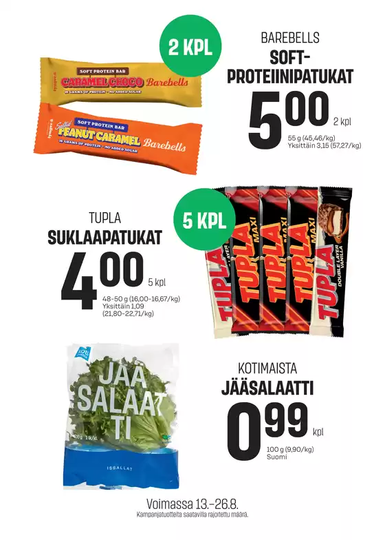 Sale -luettelo | Ajankohtaisia löytöjä ja tarjouksia | 2025-08-13T00:00:00.000Z - 2025-08-26T00:00:00.000Z