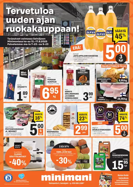 Minimani -luettelo, Kaarina | Eksklusiivisia diilejä ja löytöjä | 2025-08-13T00:00:00.000Z - 2025-08-17T00:00:00.000Z
