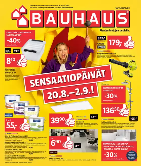 Bauhaus -luettelo | Bauhaus & Co Ky | 2025-08-20T00:00:00.000Z - 2025-09-02T00:00:00.000Z