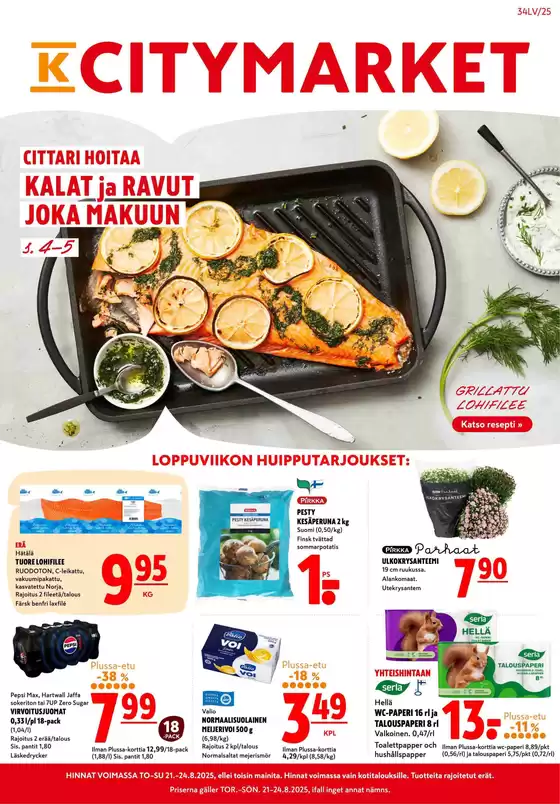 K-Citymarket -luettelo, Siilinjärvi | K-citymarket tarjoukset | 2025-08-21T00:00:00.000Z - 2025-08-24T00:00:00.000Z