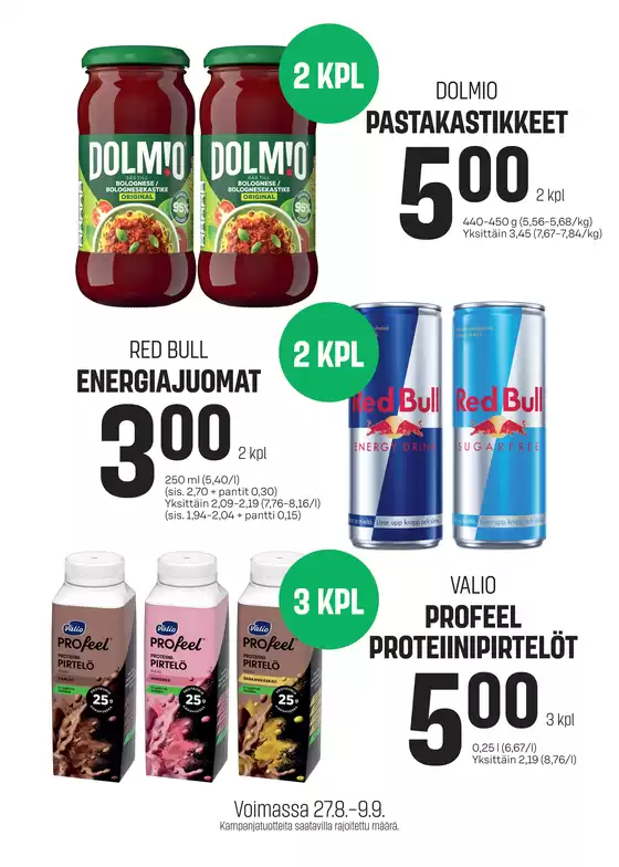 Sale -luettelo, Espoo | Huipputarjouksia säästöhaukoille | 2025-09-08T00:00:00.000Z - 2025-09-09T00:00:00.000Z