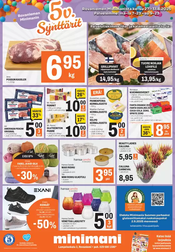 Minimani -luettelo | Parhaat tarjouksemme sinulle | 2025-08-27T00:00:00.000Z - 2025-08-31T00:00:00.000Z