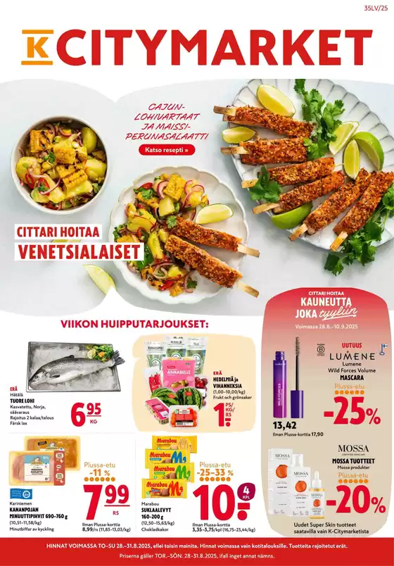 K-Citymarket -luettelo | K-citymarket tarjoukset | 2025-08-28T00:00:00.000Z - 2025-09-10T00:00:00.000Z