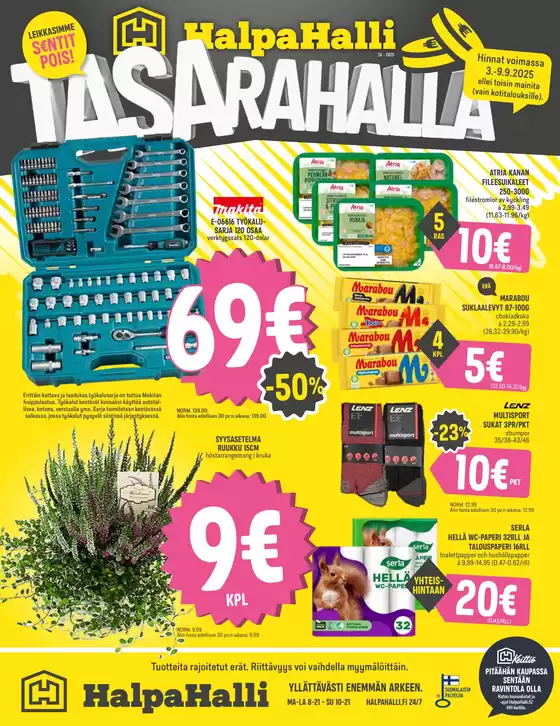 HalpaHalli tarjoukset