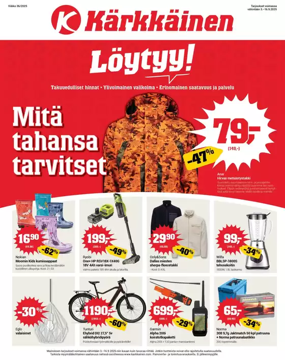 Kärkkäinen -luettelo, Kangasala | Näköislehti Kärkkäinen | 2025-09-03T00:00:00.000Z - 2025-09-17T00:00:00.000Z