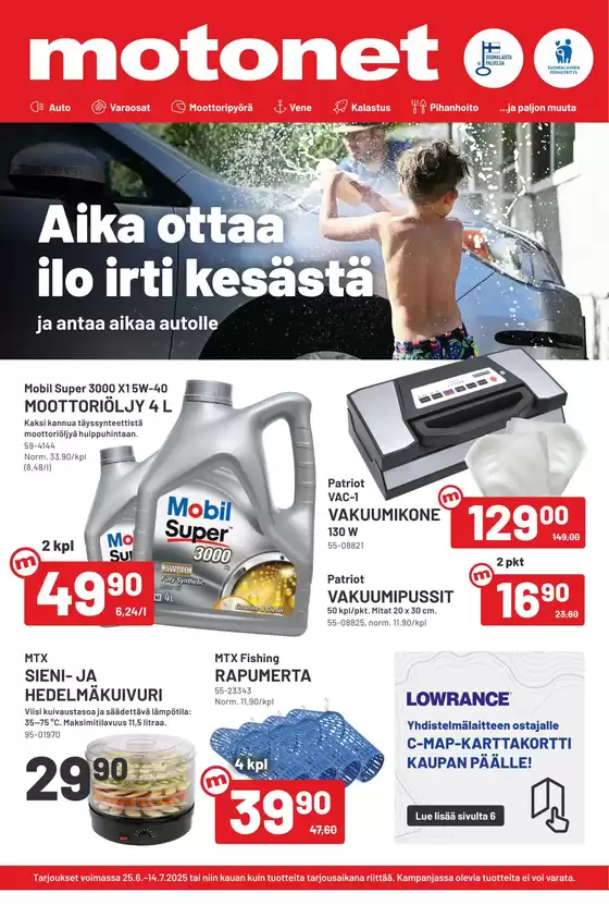 Motonet -luettelo, Kalajoki | Huippudiilejä kaikille asiakkaille | 2025-09-16T00:00:00.000Z - 2025-09-30T00:00:00.000Z