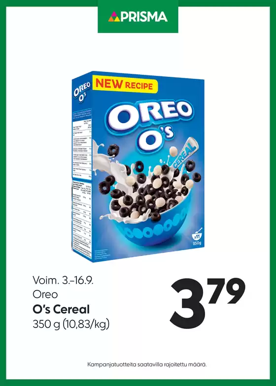 Prisma -luettelo, Kokemäki | Prisma Oreo murot 3.–16.9. | 2025-09-16T00:00:00.000Z - 2025-09-30T00:00:00.000Z