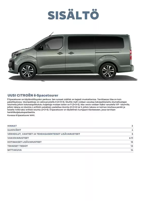 Citroën Uusi ë-Spacetourer.