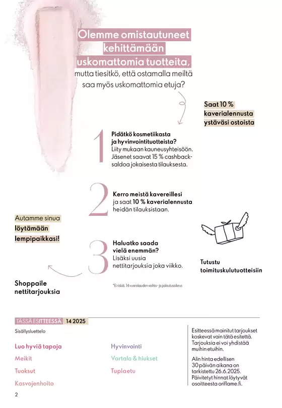 Oriflame tarjoukset