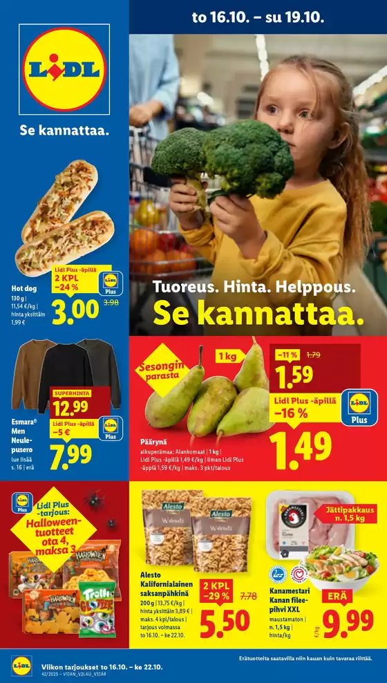 Lidl -luettelo, Pornainen | Houkuttelevia erikoistarjouksia kaikille | 2025-10-13T00:00:00.000Z - 2025-10-22T00:00:00.000Z