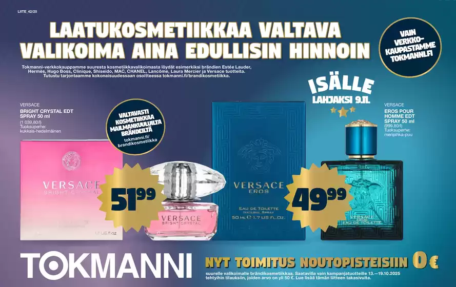 Tokmanni -luettelo, Kouvola | Kosmetiikkaliite | 2025-10-17T00:00:00.000Z - 2025-10-31T00:00:00.000Z