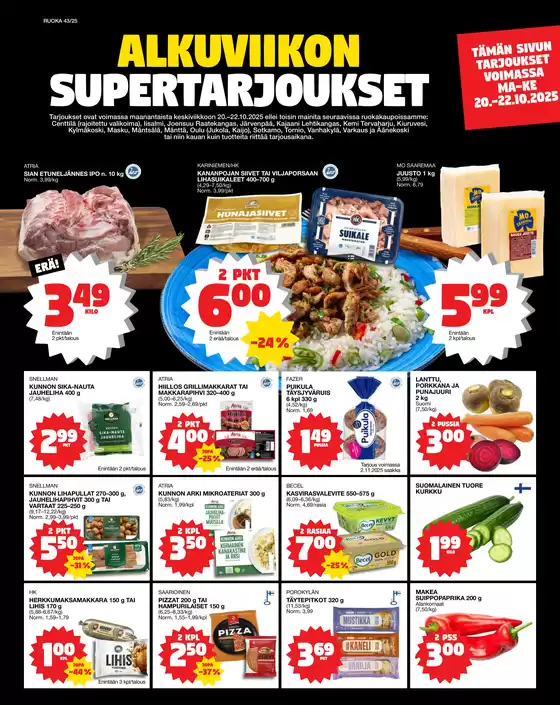 Tokmanni -luettelo, Imatra | Ruokasanomat | 2025-10-19T00:00:00.000Z - 2025-11-02T00:00:00.000Z