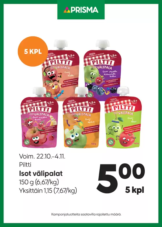 Prisma -luettelo, Tornio | TOK Piltti 22.10.–4.11. | 2025-10-23T00:00:00.000Z - 2025-11-06T00:00:00.000Z
