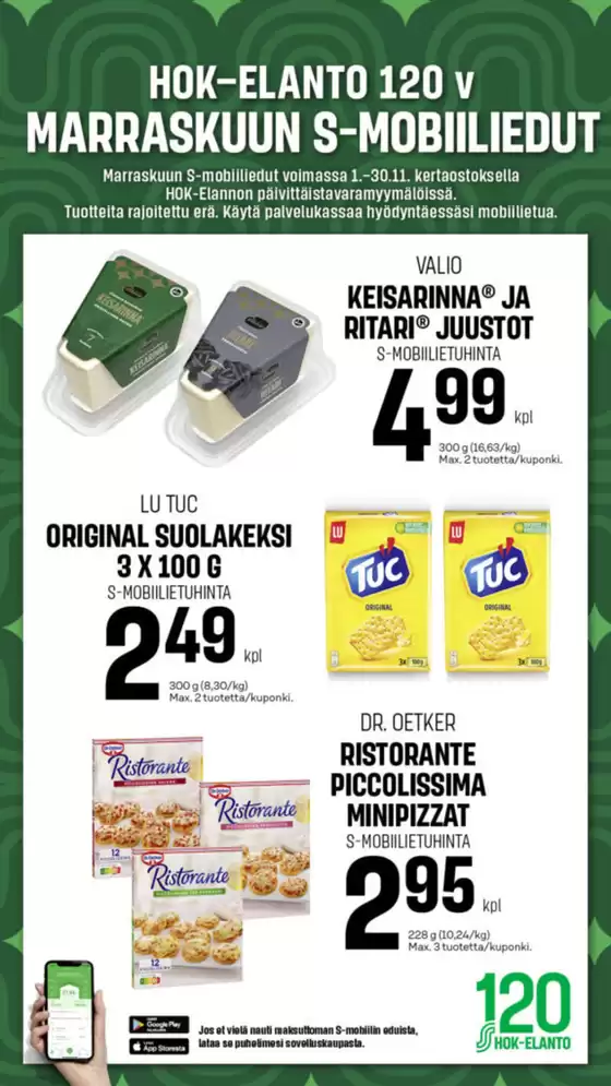 S-Market -luettelo, Nivala | Huipputarjouksia säästöhaukoille | 2025-11-01T00:00:00.000Z - 2025-11-30T00:00:00.000Z