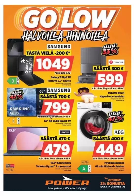 Power -luettelo, Naantali | Power tarjoukset | 2025-10-13T00:00:00.000Z - 2025-11-09T00:00:00.000Z