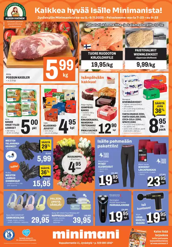 Minimani -luettelo, Suomussalmi | Huippudiilejä kaikille asiakkaille | 2025-11-05T00:00:00.000Z - 2025-11-09T00:00:00.000Z