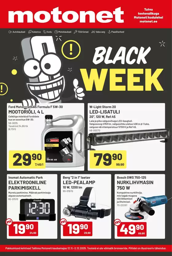 Motonet -luettelo, Oulu | Motonet tarjoukset | 2025-11-12T00:00:00.000Z - 2025-12-02T00:00:00.000Z