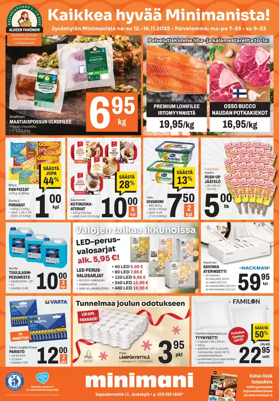 Minimani -luettelo, Oulu | Eksklusiivisia diilejä ja löytöjä | 2025-11-12T00:00:00.000Z - 2025-11-16T00:00:00.000Z