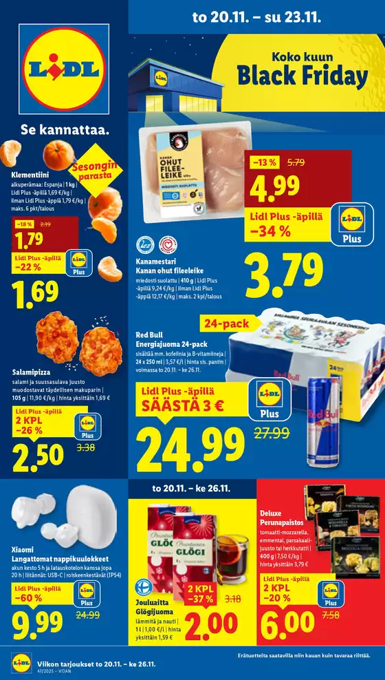 Lidl -luettelo, Hämeenlinna | Laaja valikoima tarjouksia | 2025-11-17T00:00:00.000Z - 2025-11-26T00:00:00.000Z