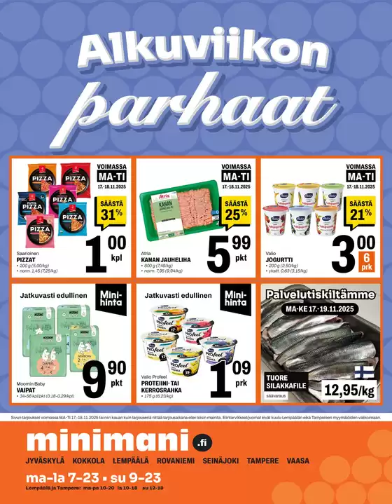 Minimani -luettelo, Lahti | Minimani Yhtiöt Oy | 2025-11-17T00:00:00.000Z - 2025-11-19T00:00:00.000Z