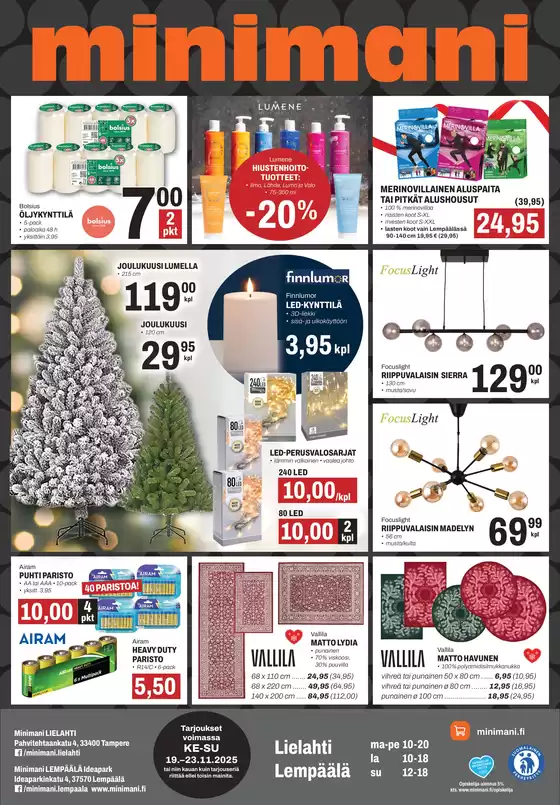 Minimani -luettelo | Säästä nyt tarjouksillamme | 2025-11-19T00:00:00.000Z - 2025-11-23T00:00:00.000Z