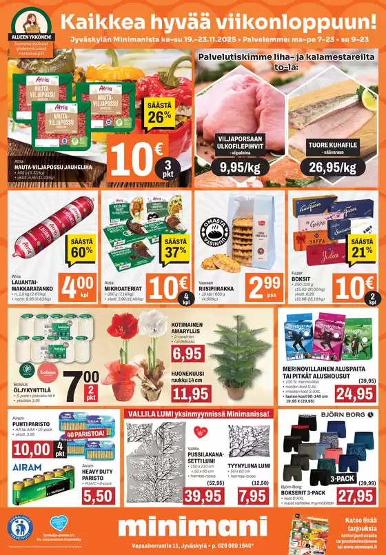Minimani -luettelo | Eksklusiivisia löytöjä | 2025-11-19T00:00:00.000Z - 2025-11-23T00:00:00.000Z