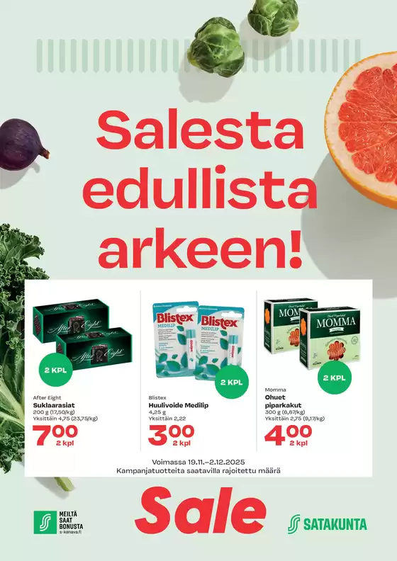 S-Market -luettelo | Sale edut 19.11.–2.12.2025 | 2025-11-19T00:00:00.000Z - 2025-12-02T00:00:00.000Z