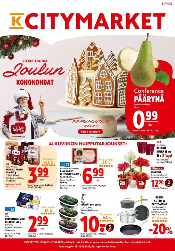 K-Citymarket -luettelo, Lohja | K-citymarket tarjoukset | 2025-12-15T00:00:00.000Z - 2025-12-26T00:00:00.000Z