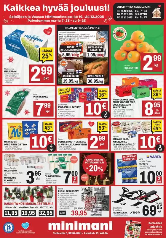 Minimani -luettelo, Iitti | Ajankohtaiset diilit ja tarjoukset | 2025-12-19T00:00:00.000Z - 2025-12-24T00:00:00.000Z
