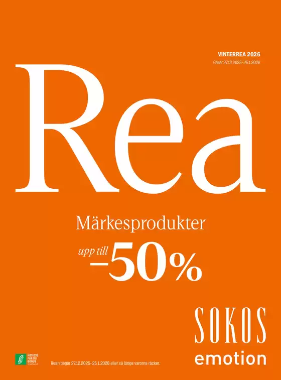 Sokos -luettelo, Kitee | Sokos ja Sokos Emotion talviale ruotsi 2026 | 2025-12-27T00:00:00.000Z - 2026-01-25T00:00:00.000Z