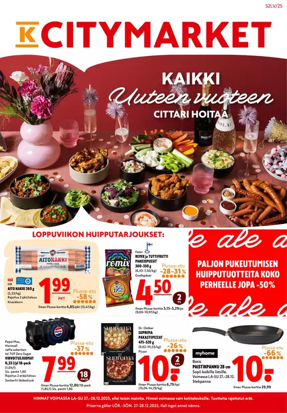 K-Citymarket -luettelo, Kinnula | K-citymarket tarjoukset | 2025-12-27T00:00:00.000Z - 2025-12-28T00:00:00.000Z