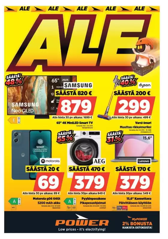 Power -luettelo, Varkaus | Power tarjoukset | 2025-12-06T00:00:00.000Z - 2026-01-18T00:00:00.000Z