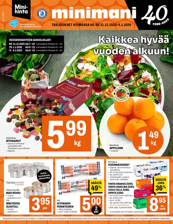 Minimani -luettelo, Mikkeli | Minimani Yhtiöt Oy | 2025-12-31T00:00:00.000Z - 2026-01-04T00:00:00.000Z